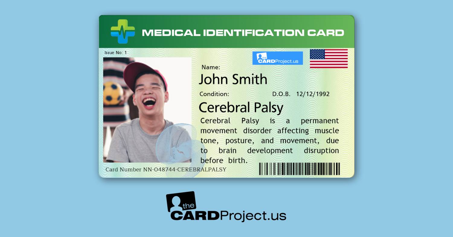 Premium Cerebral Palsy Medical Card (FRONT)